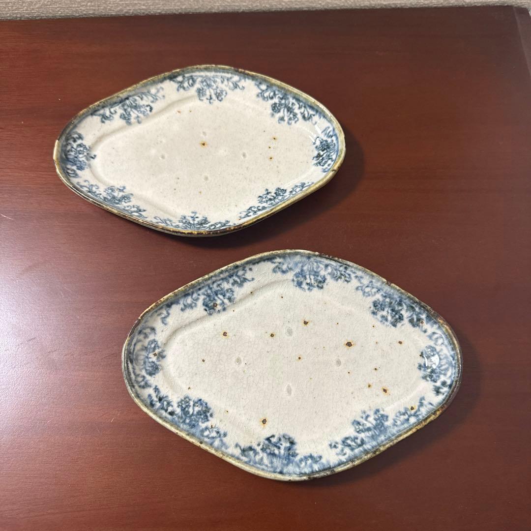 コウホ窯　ひし形プレート2枚セット