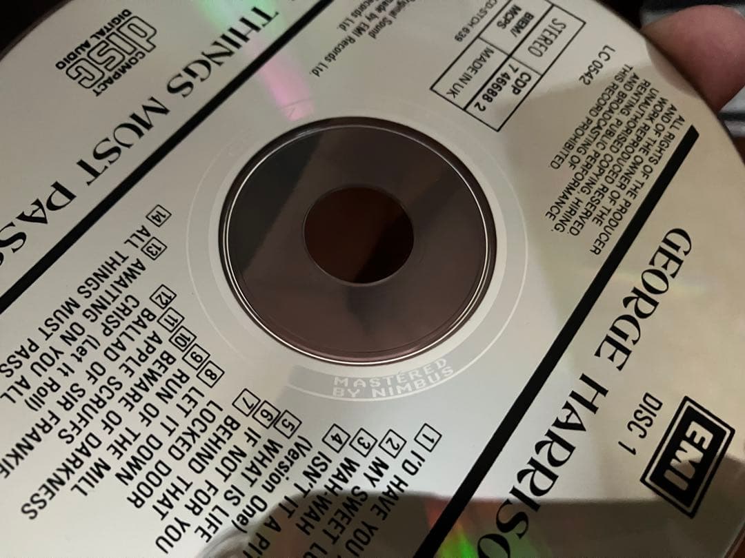 e Harrison 英国高音質nimbus最初期プレス 1987