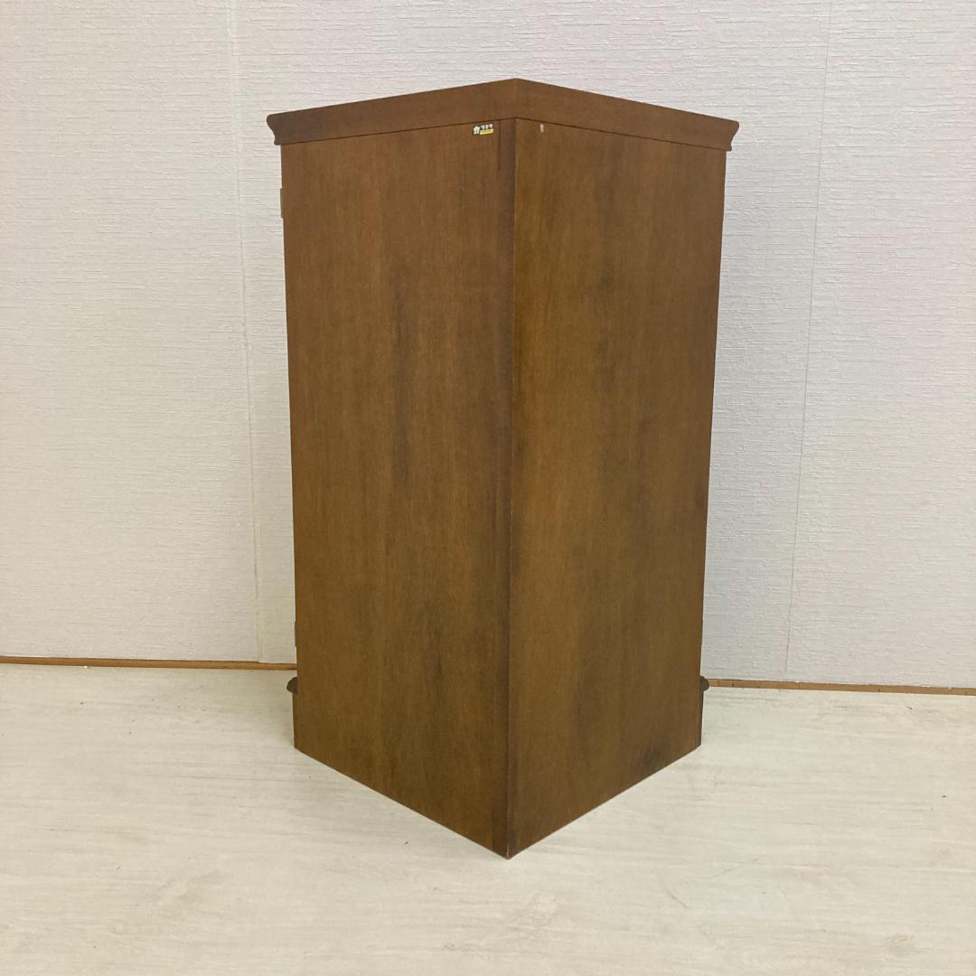 【オールドカリモク】コーナーキャビネット　ガラスキャビネット　ラック　飾り棚