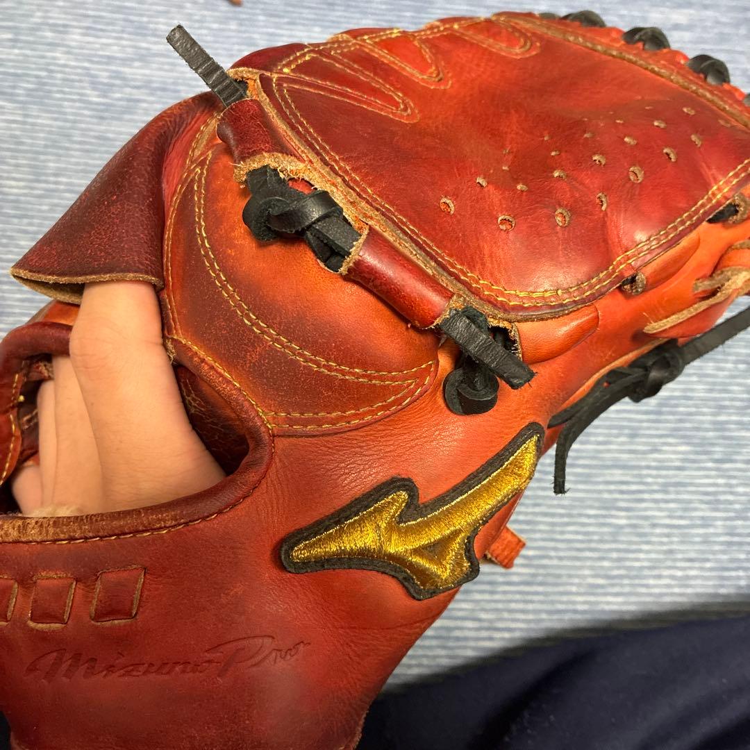 Mizuno Pro 硬式グローブ レッド