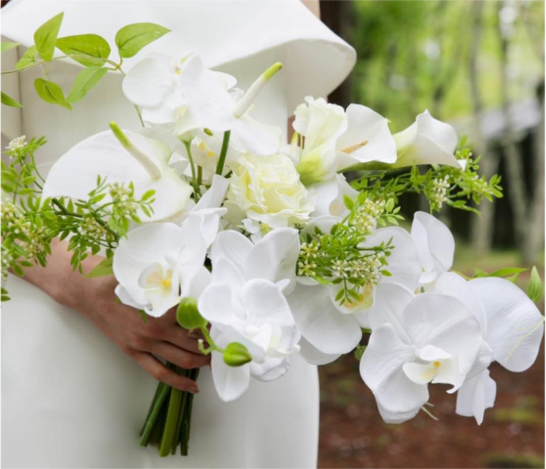 アーティフィシャルフラワー　ブーケ　ブートニア　高級造花　結婚式