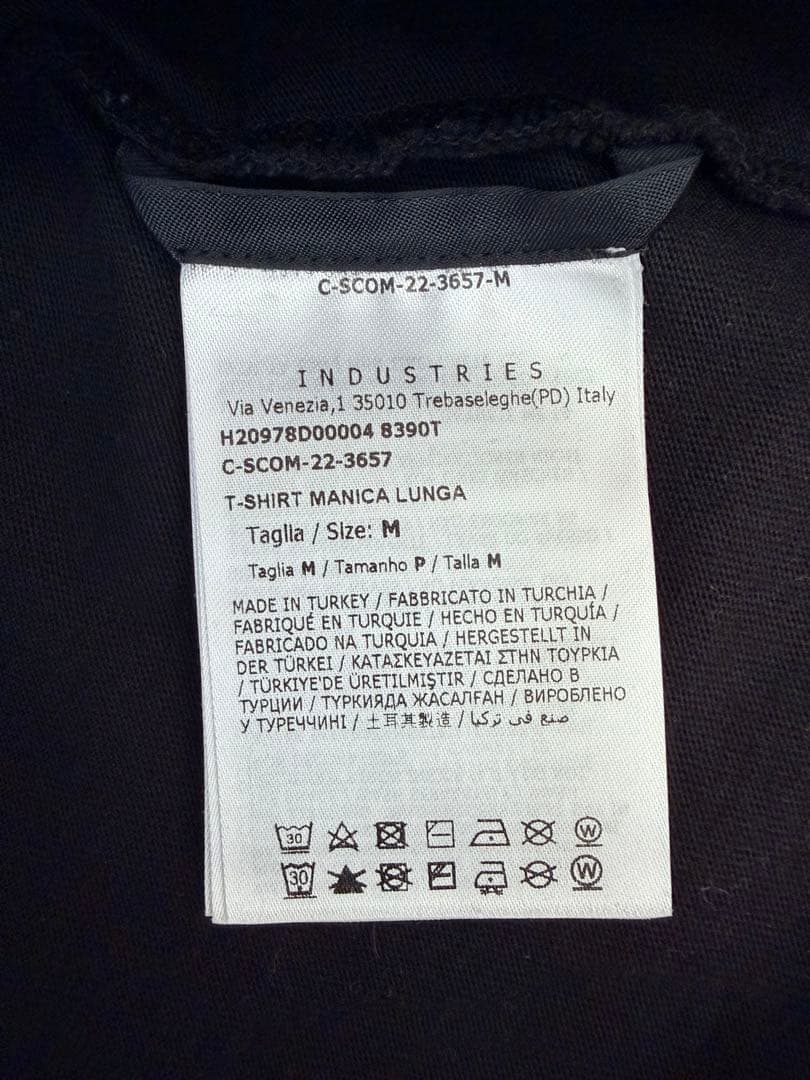 MONCLER メンズ モンクレール 長袖 ロング Tシャツ 黒 M カットソー