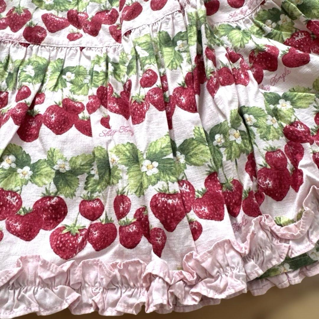 【140】シャーリーテンプル　いちごバスケット　ワンピース　赤