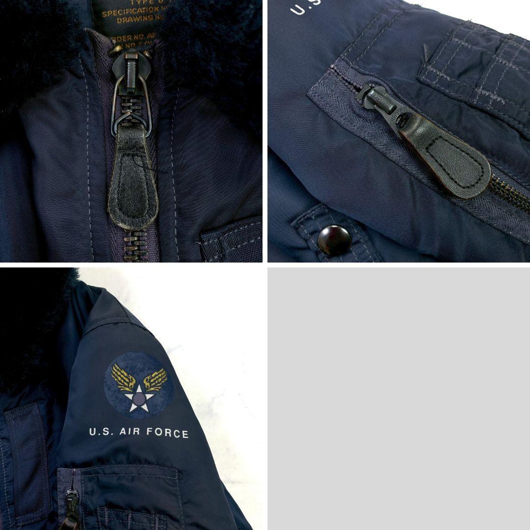 50s復刻★ USA製 ALPHA B-15C ネイビー 38　E018