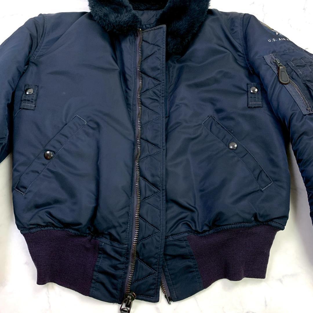 50s復刻★ USA製 ALPHA B-15C ネイビー 38　E018