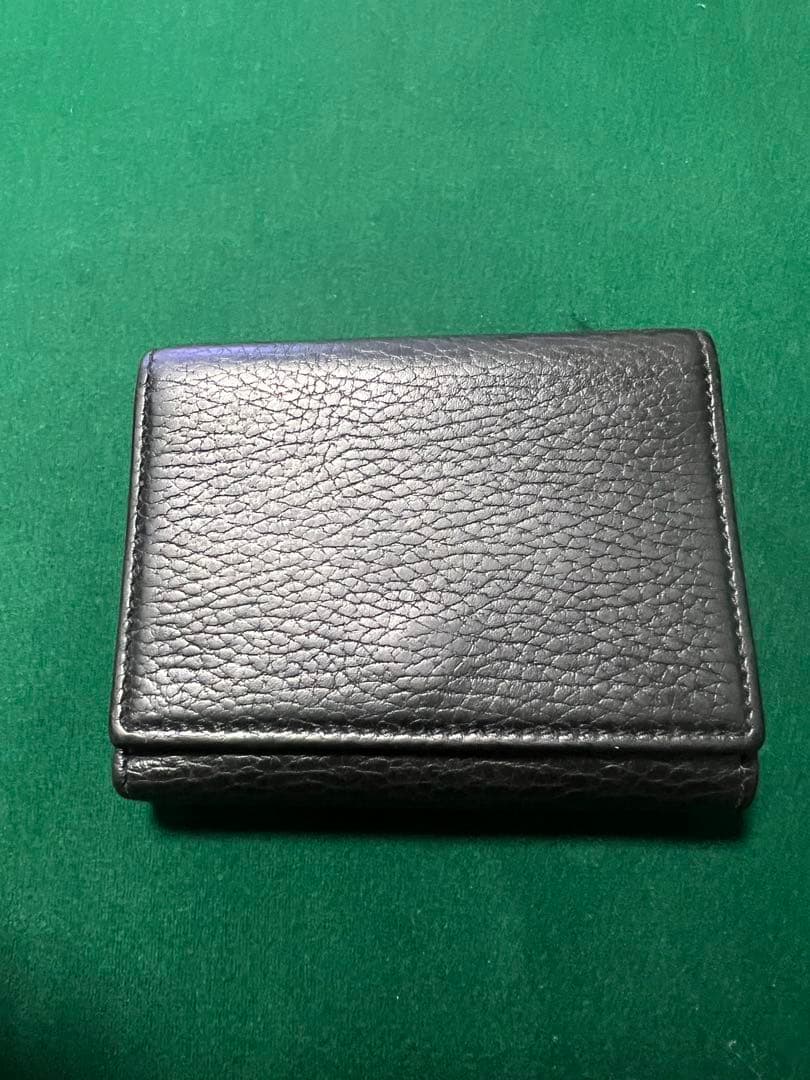 GUCCI　GG ブラックレザー　 三つ折り財布