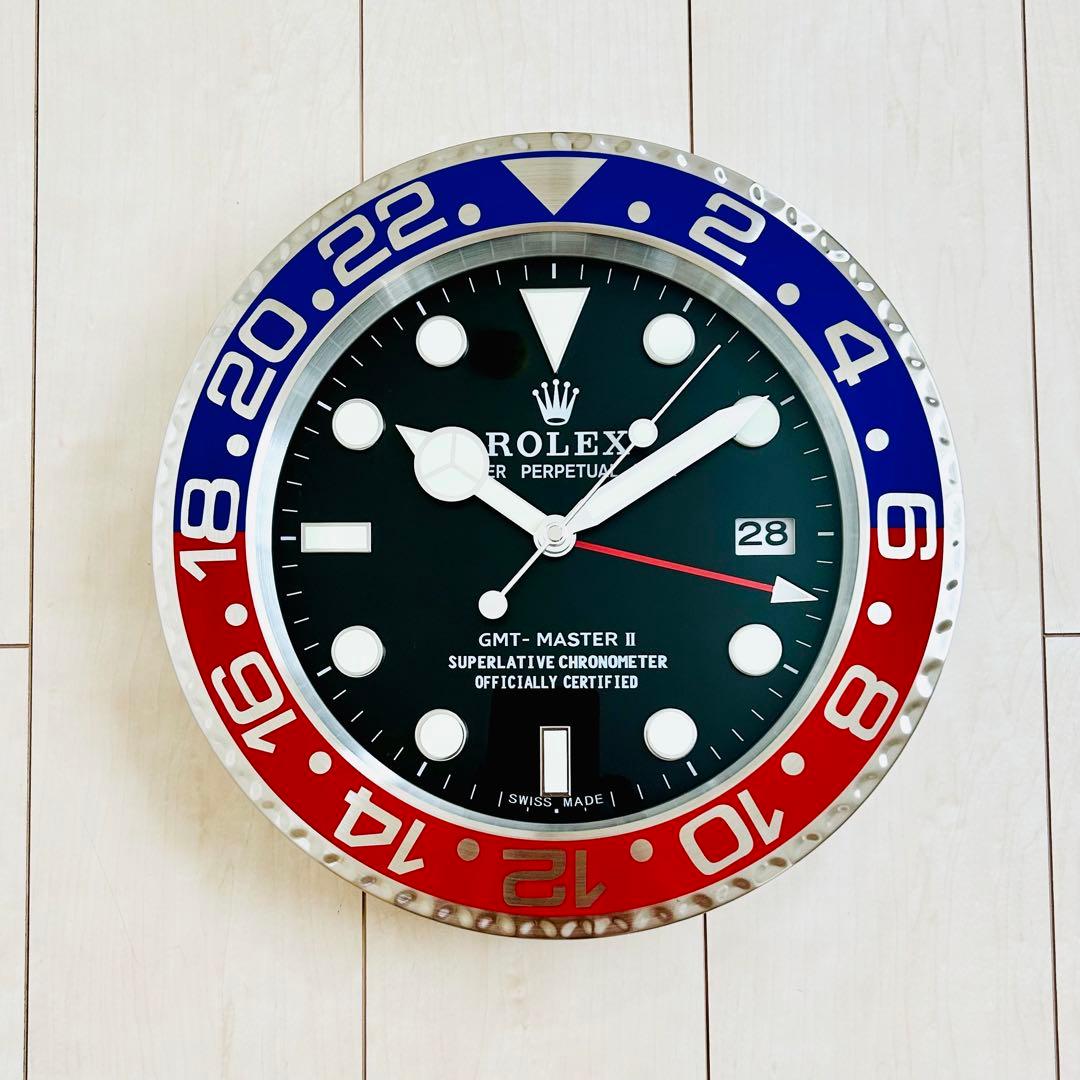 ロレックス販促品　GMTマスターⅡ 《ペプシ 》掛け時計　新品未使用