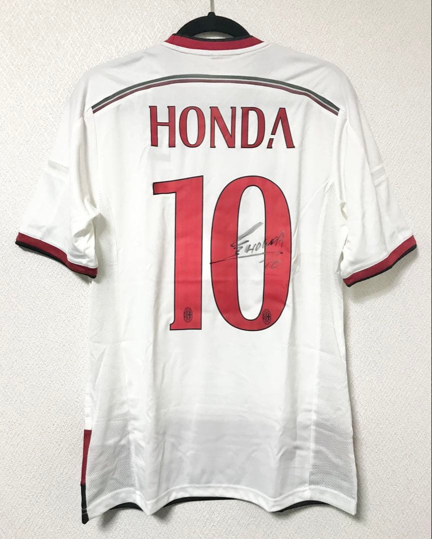 新品 ACミラン10 本田圭佑選手直筆サイン入りユニフォーム 元サッカー日本代表