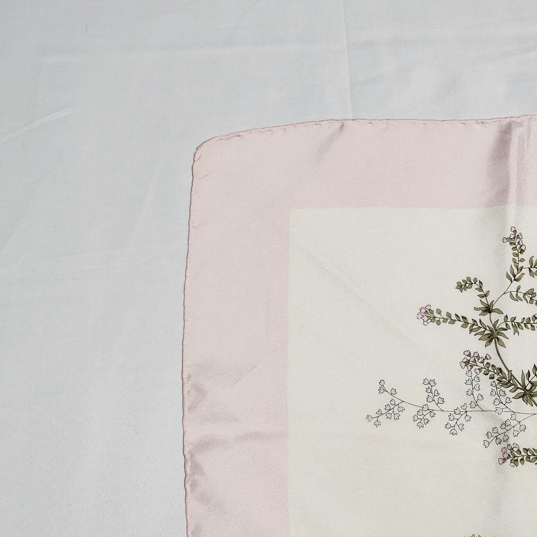 ★Christian Dior★ ディオール スカーフ 大判 花 ピンク