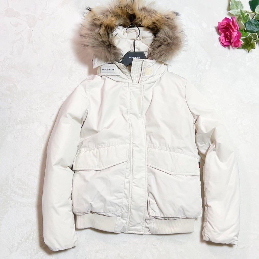 未使用級美品✨　ウールリッチ　ダウンジャケット　リュクス　ボンバー　ホワイト