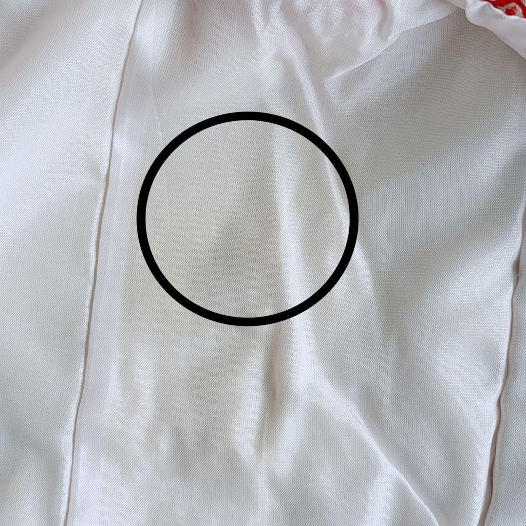 フルセット　七五三３歳女の子　きもの　しぼり被布　赤金刺繍　産着リメイク7046