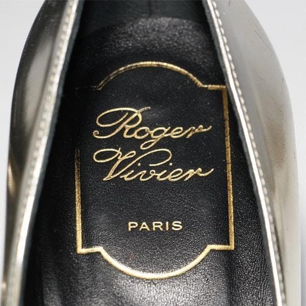 医*ダ様 Roger Vivier Trompette パンプス シルバー レザ
