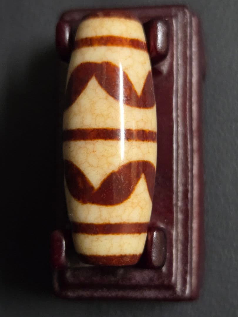 955　専用です。　上肯　双虎牙天珠　龍紋　希少　dzibeads！