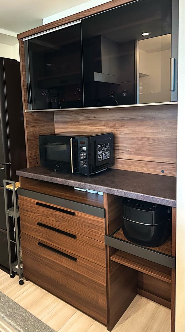 【超美品】パモウナ食器棚SY 幅120cm 奥行45cm：発送2026年1月初旬