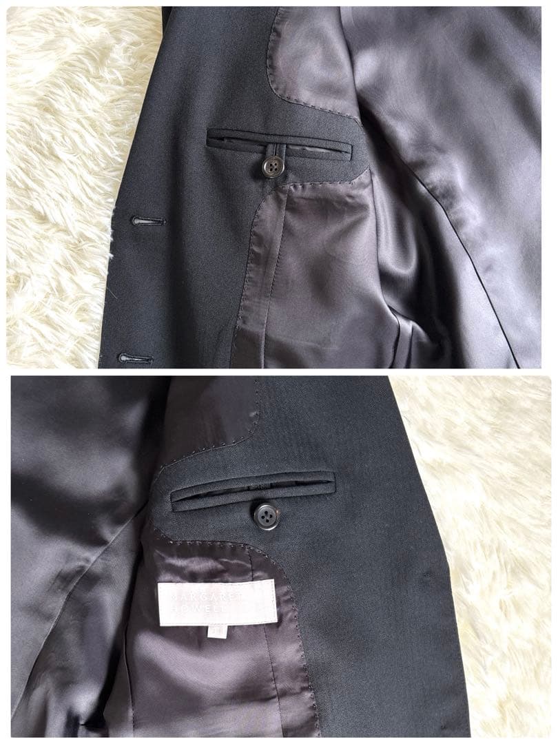 【訳あり】未使用品✨マーガレットハウエル　パンツセットアップ ウール L 黒