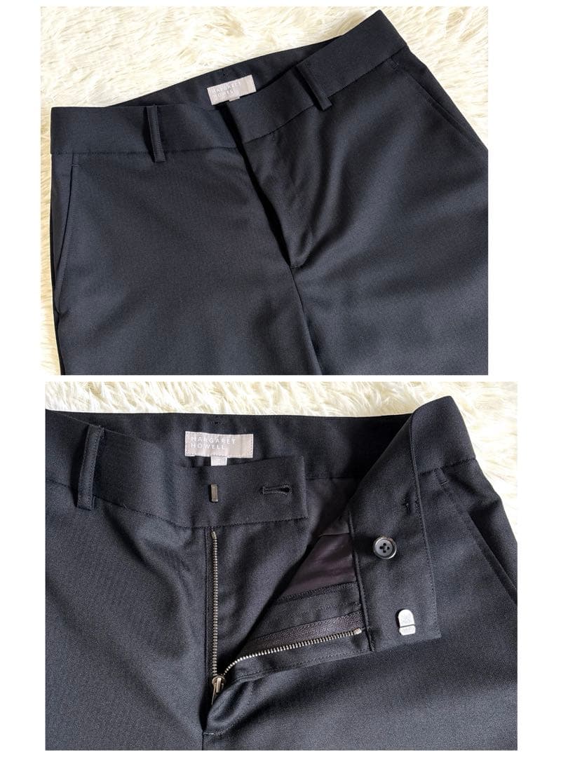 【訳あり】未使用品✨マーガレットハウエル　パンツセットアップ ウール L 黒