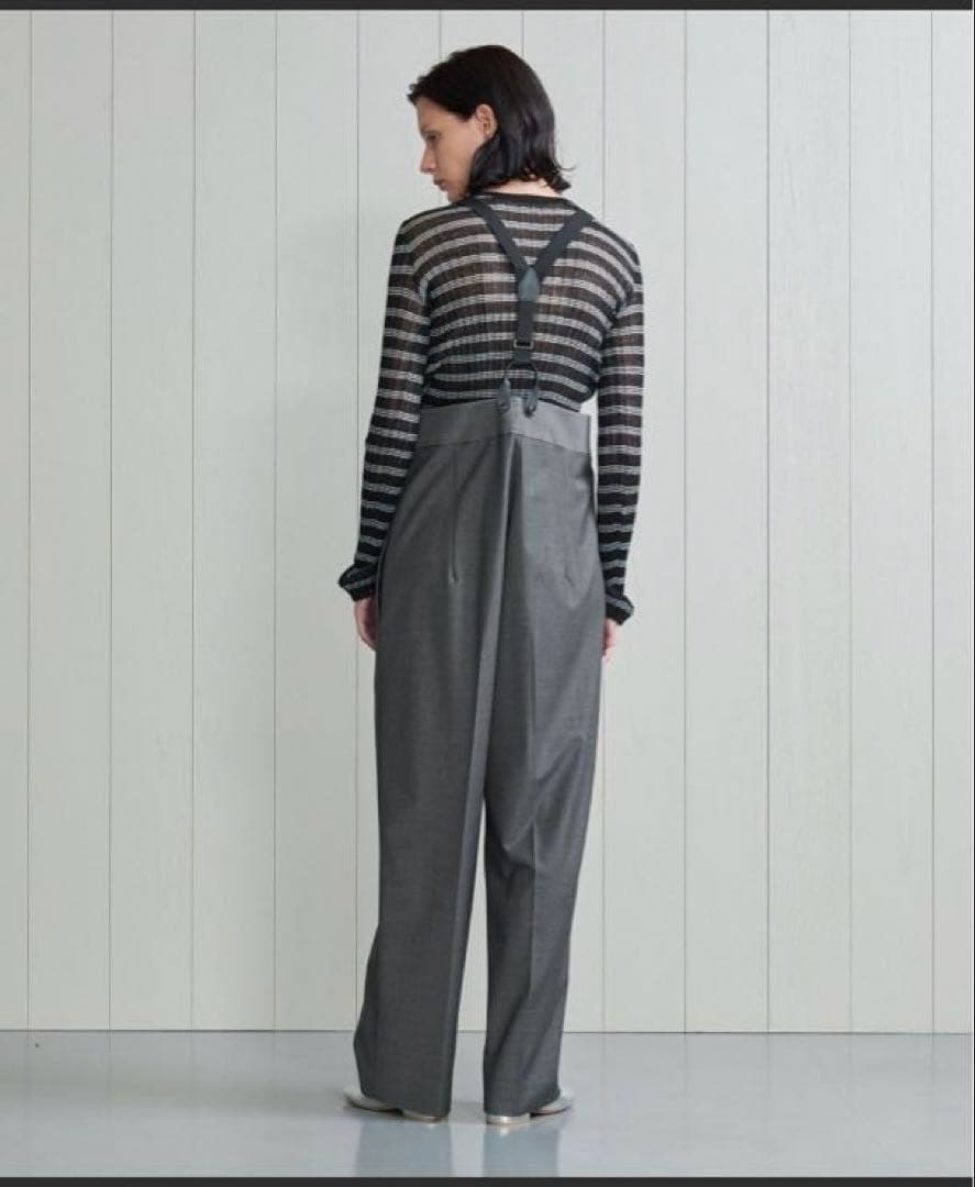 ＜H＞トロピカルハイウエストサスペンダーパンツ