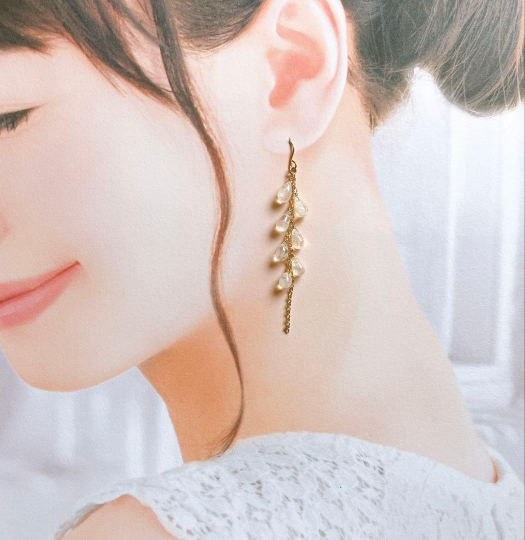 りあ◆アンデシンラブラドライトピアス✧14kgf