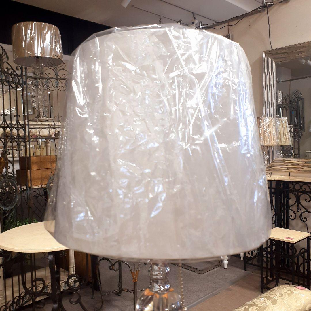 輸入雑貨　北欧　『球体ガラス・シェードランプ』　卓上　グレー