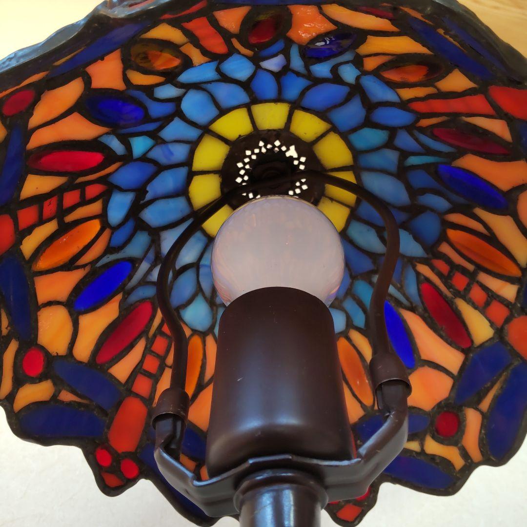 小型ステンドグラス ランプ　トンボ ドラゴンフライ
