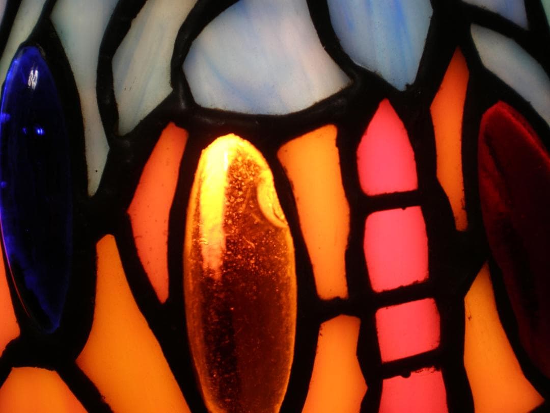 小型ステンドグラス ランプ　トンボ ドラゴンフライ