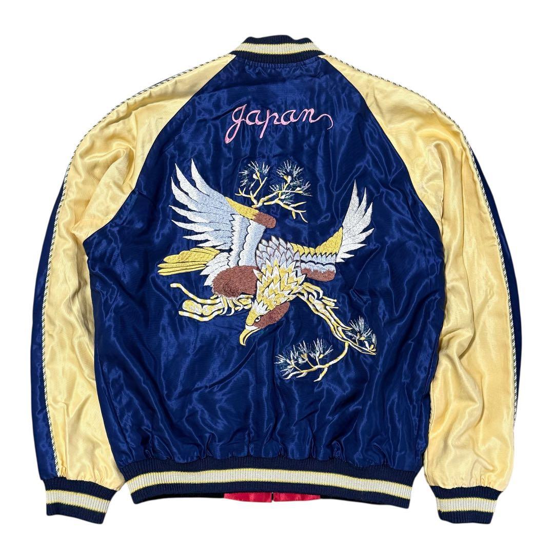 美品 テーラー東洋 TALOR TOYO 両A面 スカジャン 黒虎 鷹 東洋