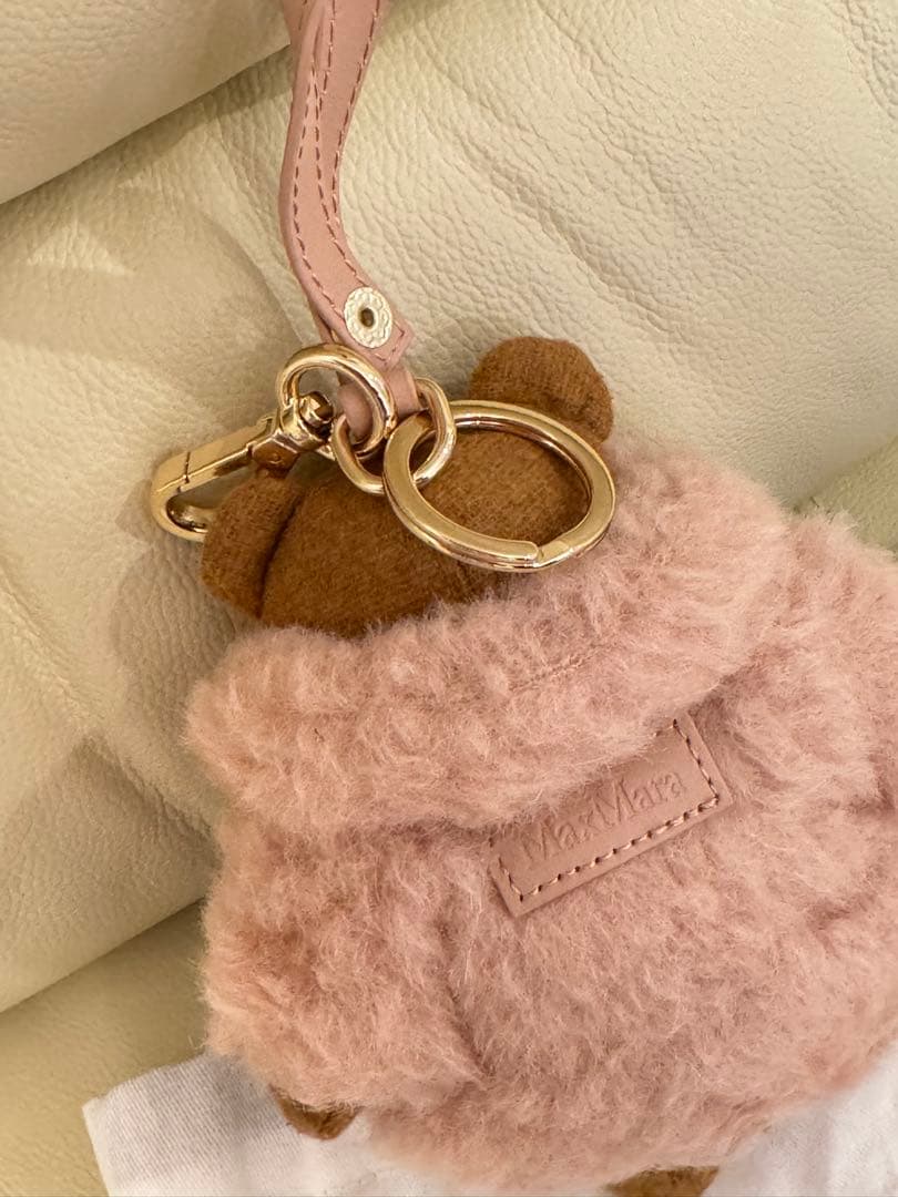 MAX Mara テディーベアーキーホルダー（ピンクベージュ）