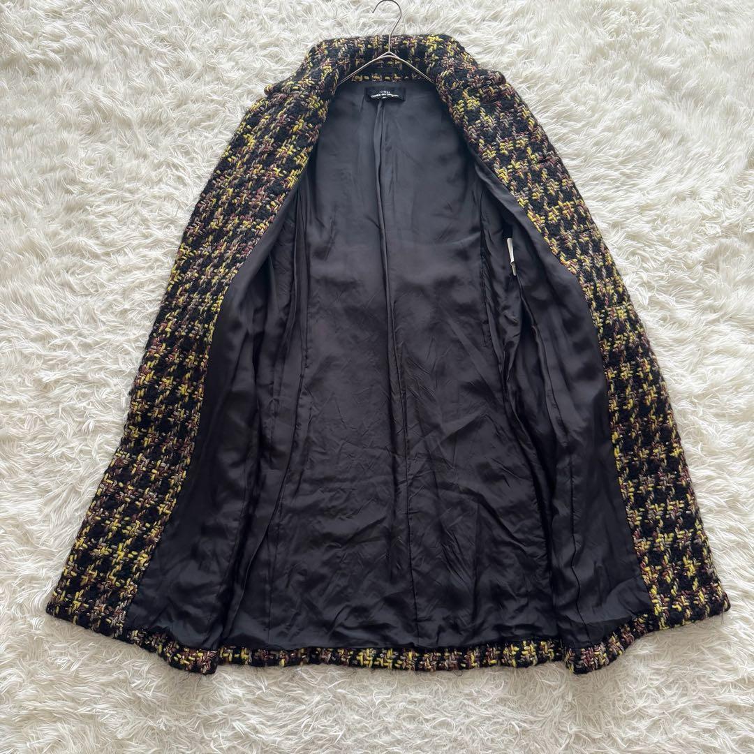 トリココムデギャルソン　AD2001　ロングコート　ツイード　モヘヤ混　ラメ　M