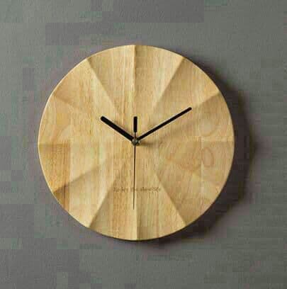 新品 無音壁掛け時計 ウェイブウッドモダン北欧H2