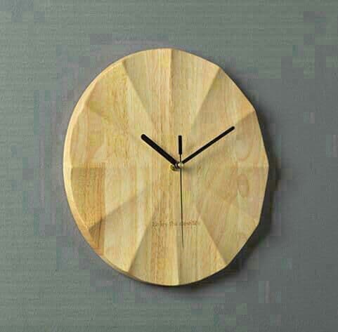 新品 無音壁掛け時計 ウェイブウッドモダン北欧H2