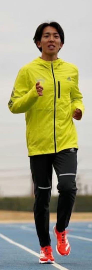 青山学院　アディダス 陸上用フード付きジャケット イエロー