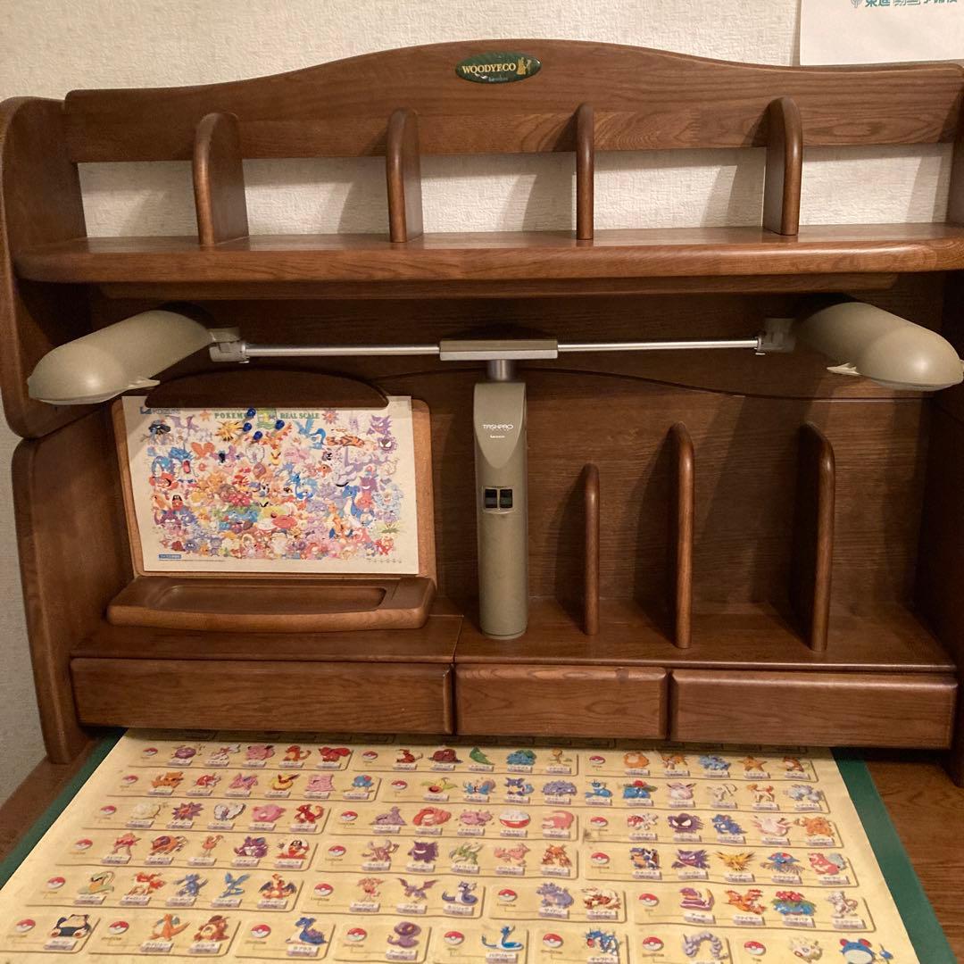 コイズミ学習机WODDYECO定価15〜16万デスクマットコルクボード付き