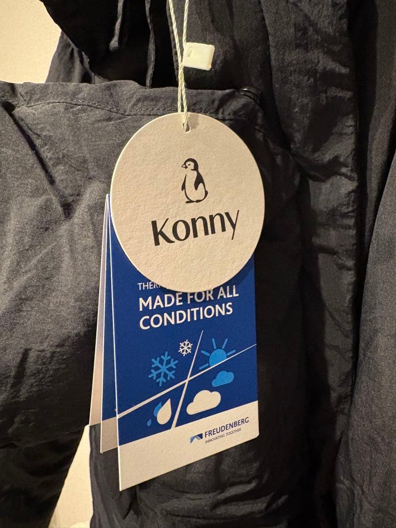 Konny ベビーキャリアアウター パデットジャケット Mブラック