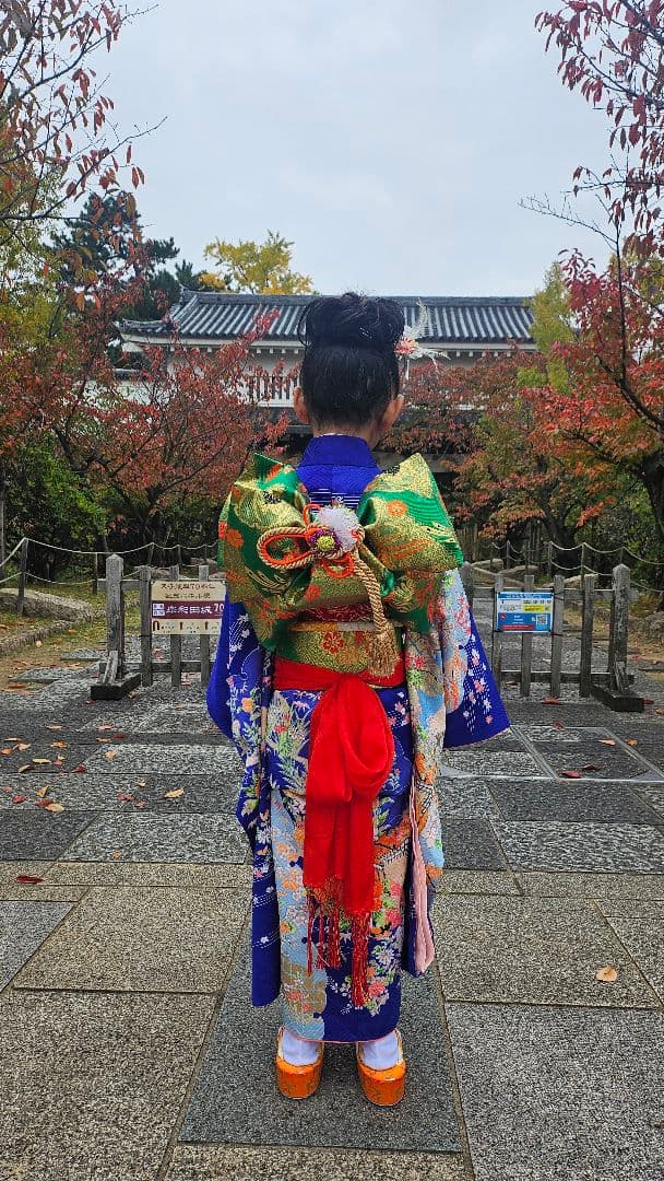 七五三 着物 子供用 青 緑 赤 セット 美品