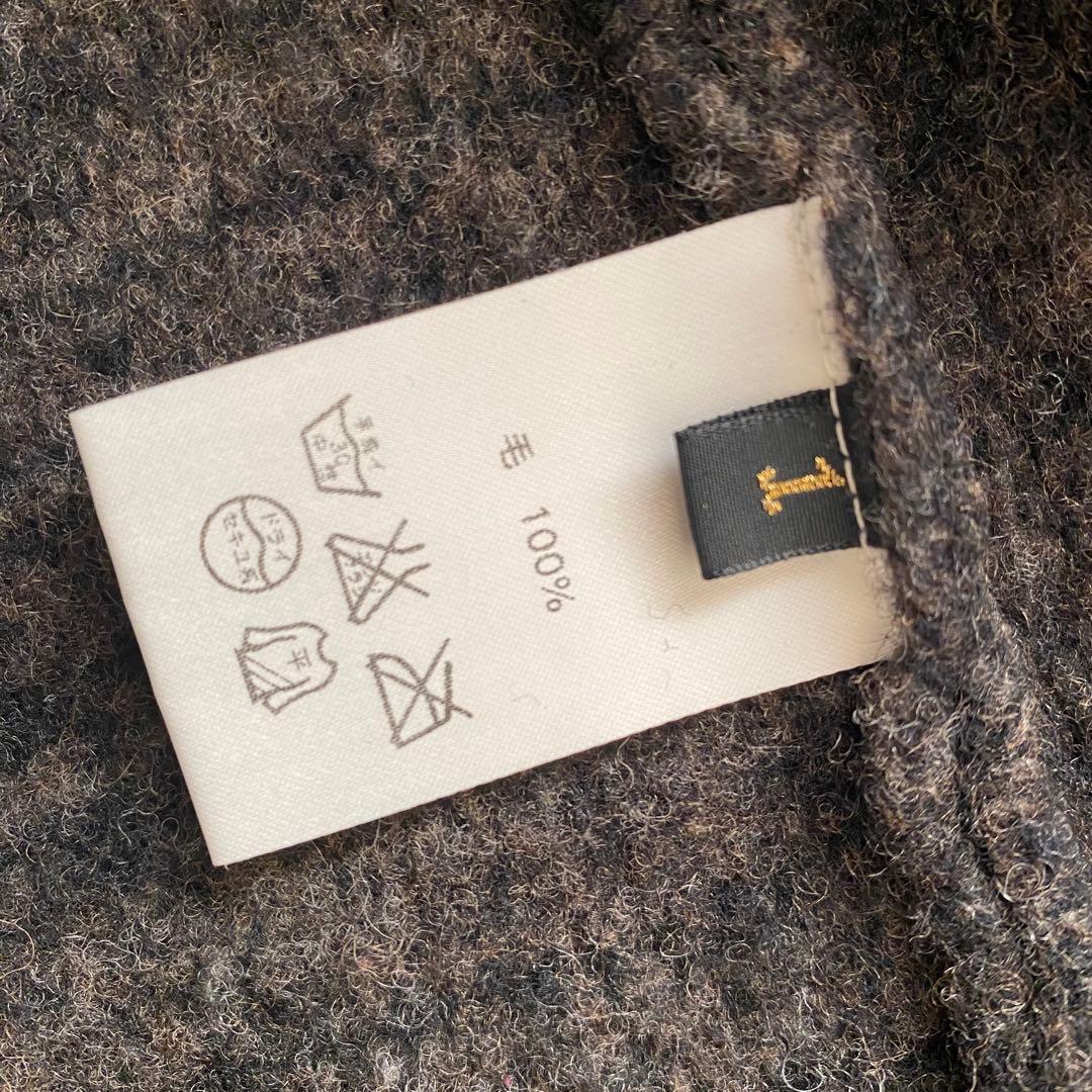 【キャピタル】⛄️様ニットジャケット　ブルゾン　ウール　ダークブラウン　1 日本製