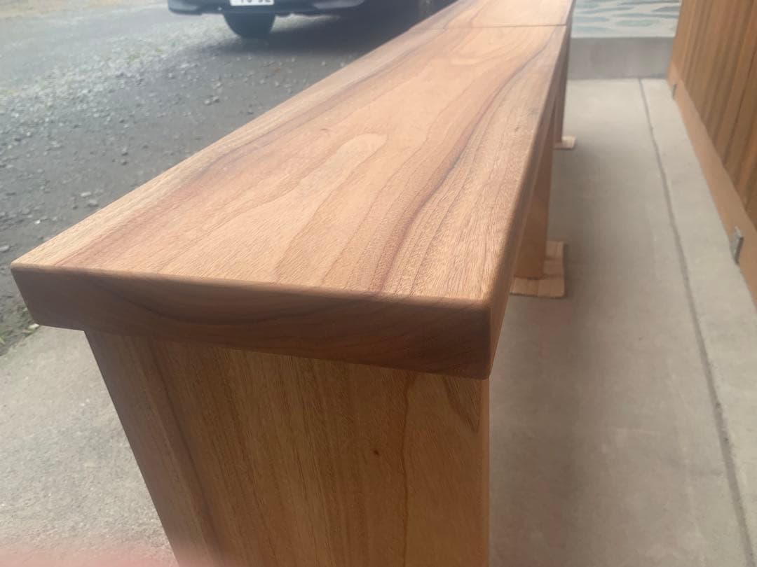 ☆ゆかり☆ 楠ベンチ＊補強貫有(2台)オーダー製作○確認