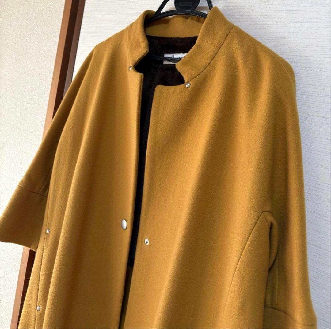 Mansart 鮮やか　マスタード　コクーン　コート　ヤマダヤ