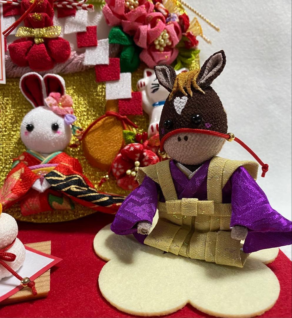 ちりめん細工　午年正月飾り　No.685