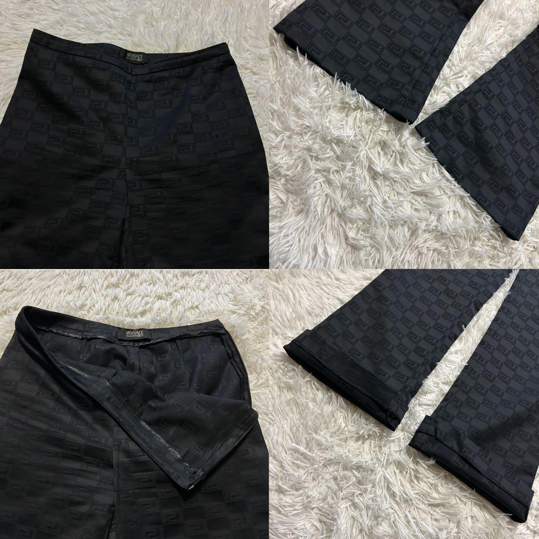 【美品】ヴェルサーチ クラシック スーツ セット 黒 総柄 ジャケット パンツ