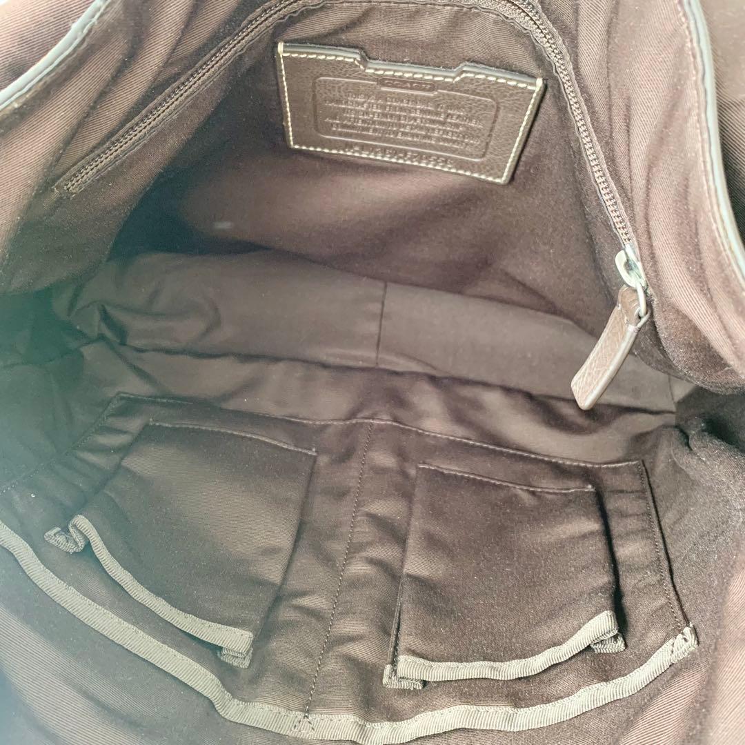 【COACH】コーチ　メッセンジャーバッグ　レザー　ブラウン　茶色　ヘリテージ