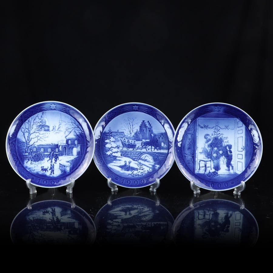 Y2549-34 ロイヤルコペンハーゲン イヤープレート 3枚セット