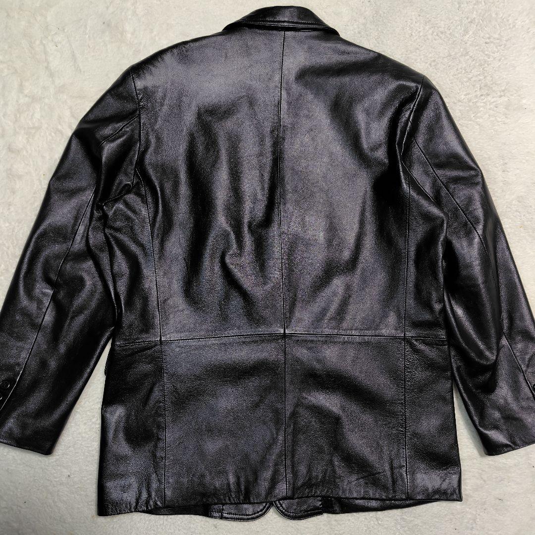 BALMAIN バルマン パリ ラム レザージャケット 羊革 M 黒