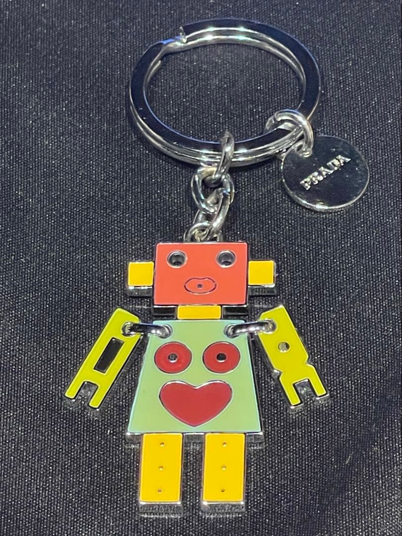 美品 プラダ ロボット キーリング キーホルダー バッグチャーム PRADA