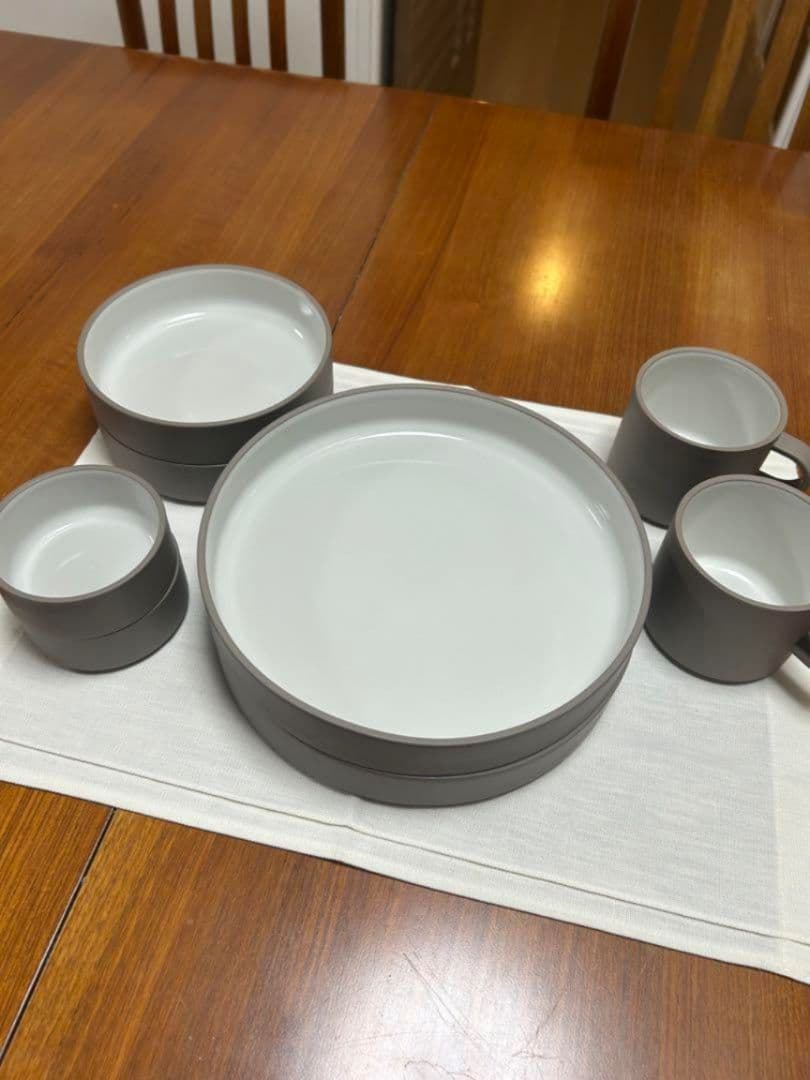 ハサミポーセリンのグレイシリーズ食器セット　全8点