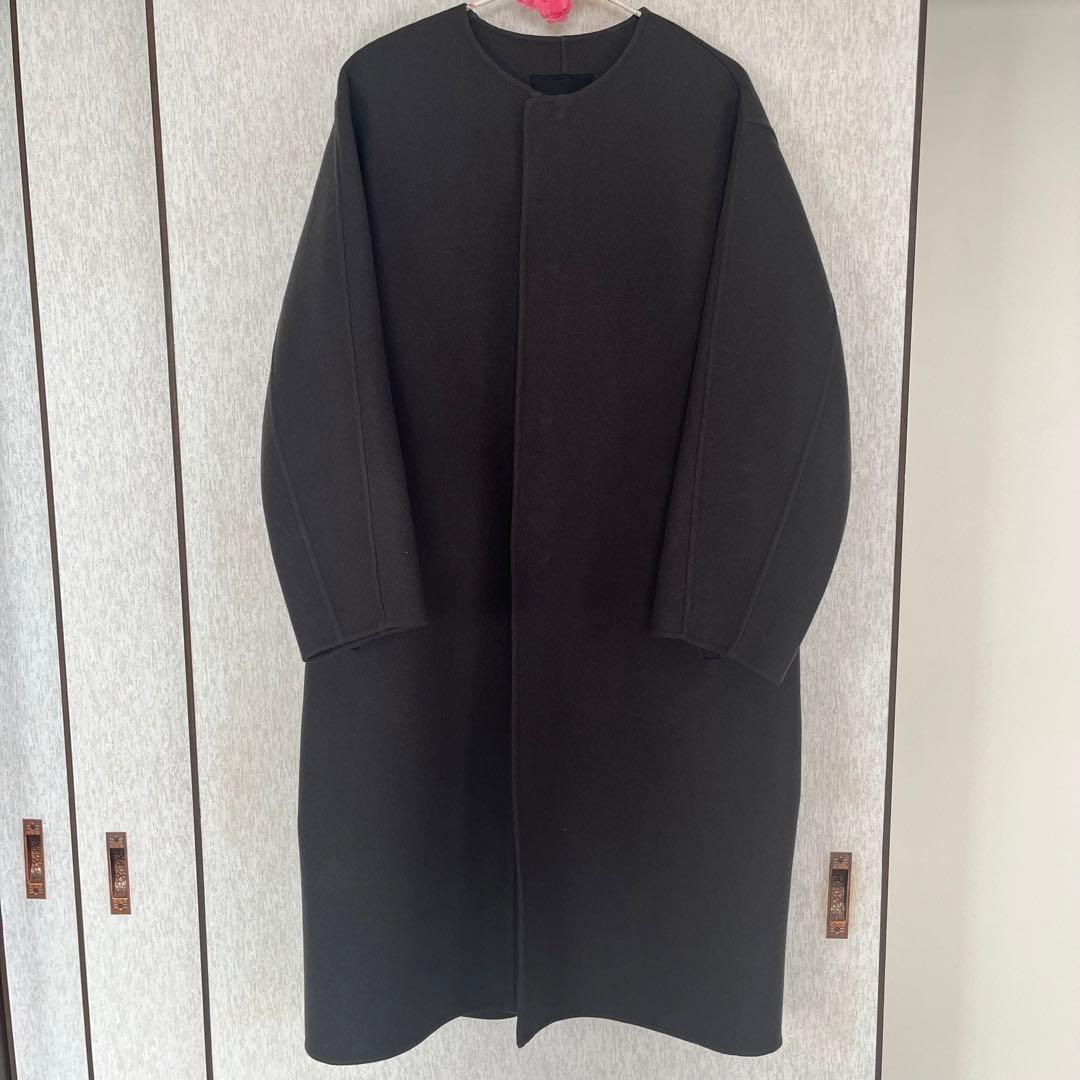 Drawer ドゥロワー ウールリバーコート 36サイズ チャコールグレー