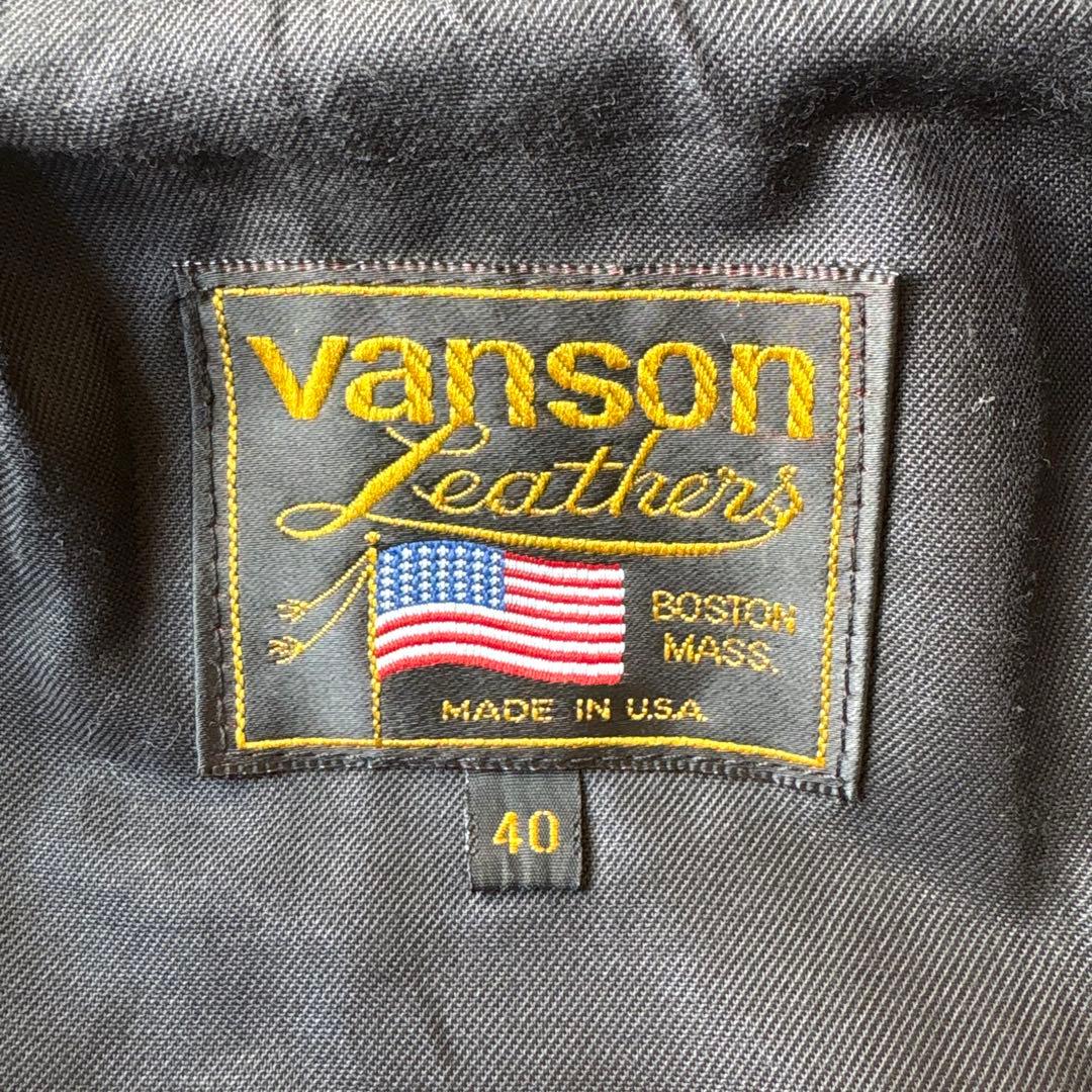 VANSON バンソン TALON 襟付き シングルライダース 希少 40