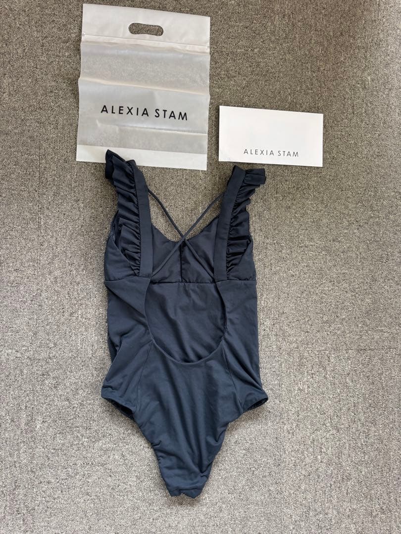 ALEXIASTAM ブラックワンピース水着 Lサイズ