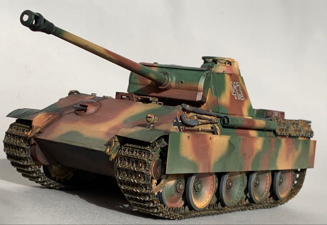 タミヤ マスターワークコレクション パンサー 重量感塗装追加 完成品