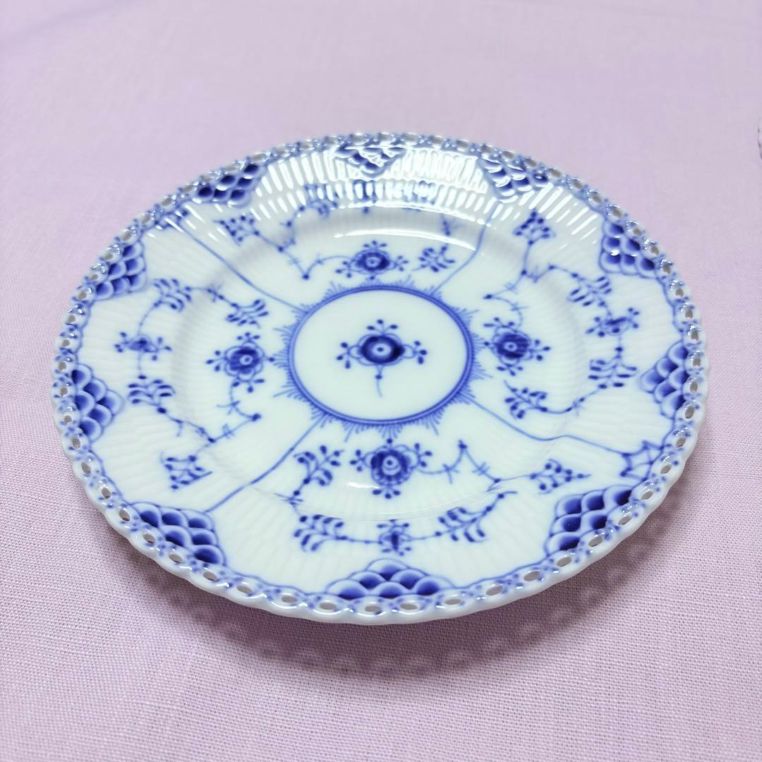 ロイヤルコペンハーゲン ブルーフルーテッド フルレース 17cm 2枚 未使用