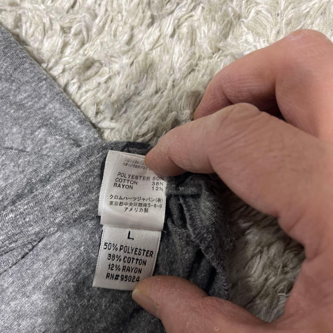 CHROME HEARTS グレー七分袖カットソー L